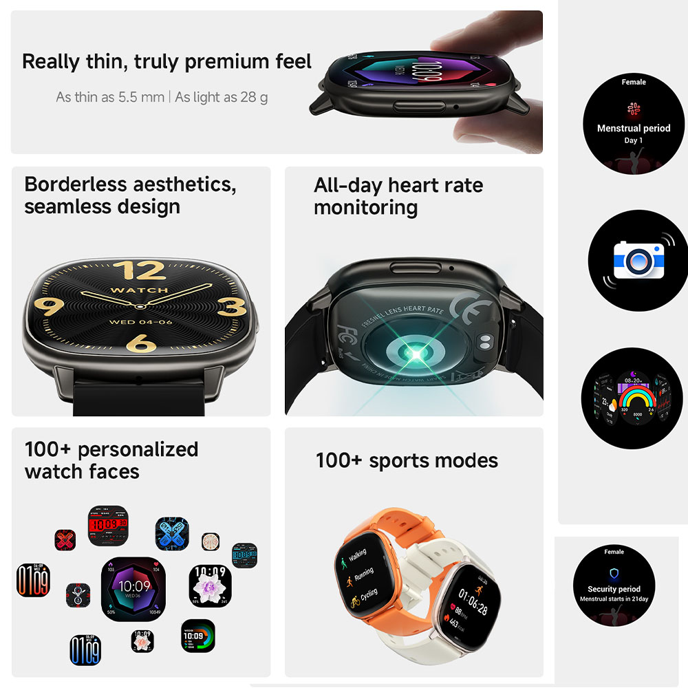 5.5mm Ultra Thin Smart Watch H - Smartwatch Face recension och pris