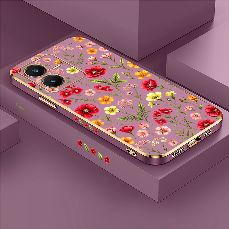 Cute Flower Pattern Case For V - Vivo V40 recension och pris