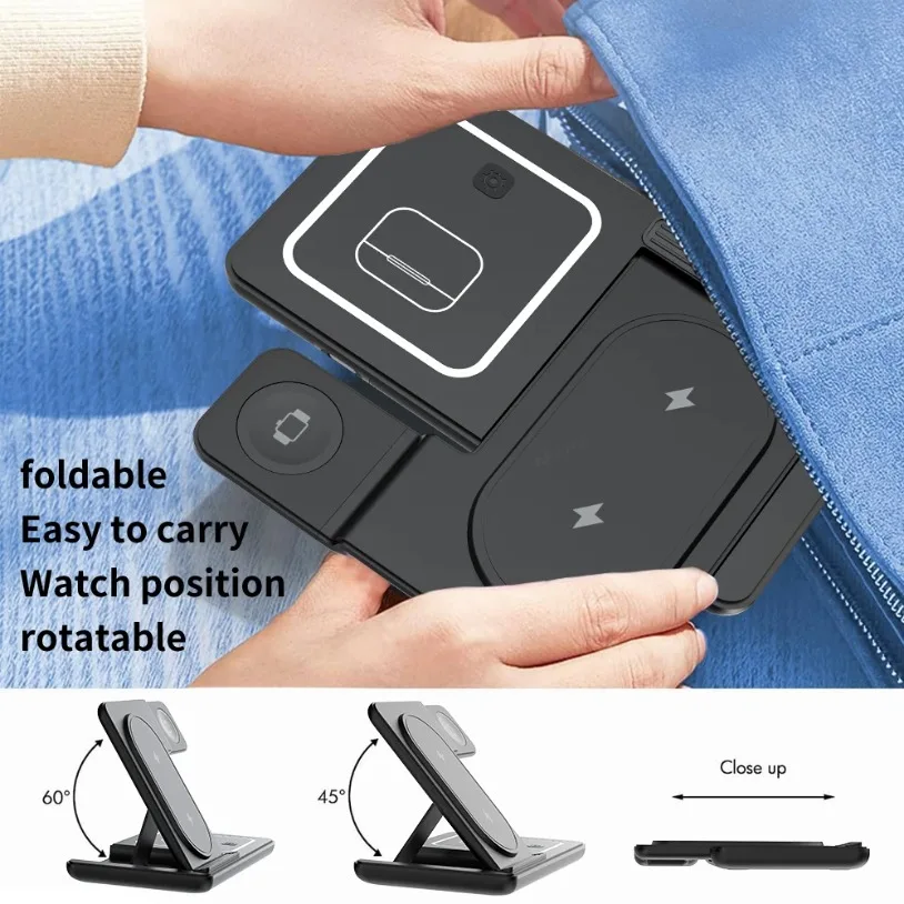 3 in 1 Foldable Wireless Charg - Wireless Charger Watch recension och pris