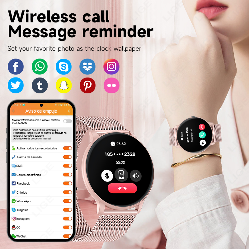 LIGE Waterproof Women Smart Wa - Smartwatch Face recension och pris