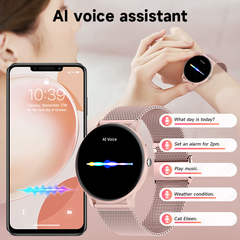 LIGE Waterproof Women Smart Wa - Smartwatch Face recension och pris