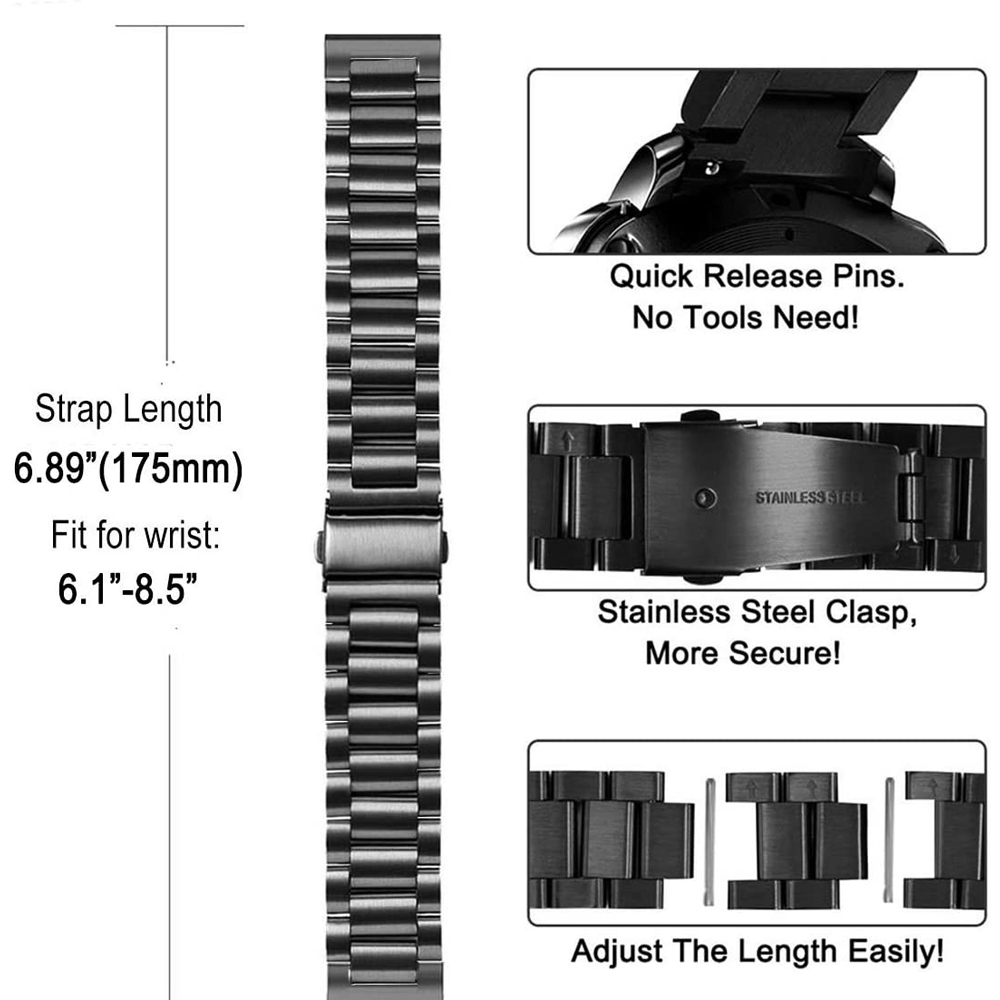 Steel Strap For Huawei Watch G - Titan Smartwatch Accessories recension och pris
